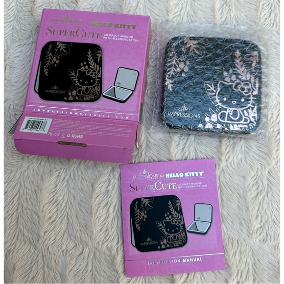 NEW Impressions Hello Kitty® Supercute Compact Mirror with Magnification - Picture 15 of 17